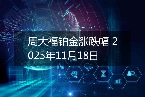 周大福铂金涨跌幅 2025年11月18日