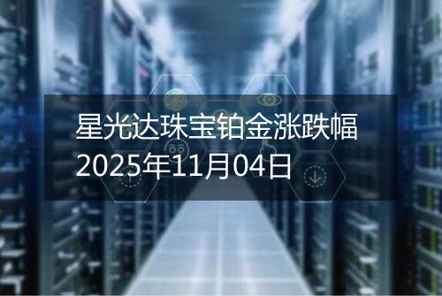星光达珠宝铂金涨跌幅 2025年11月04日