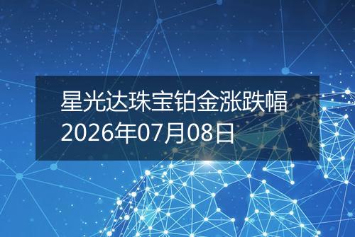 星光达珠宝铂金涨跌幅 2026年07月08日