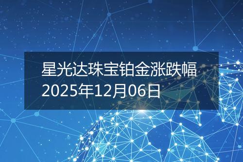 星光达珠宝铂金涨跌幅 2025年12月06日