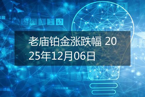 老庙铂金涨跌幅 2025年12月06日