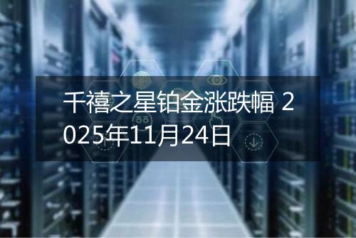 千禧之星铂金涨跌幅 2025年11月24日