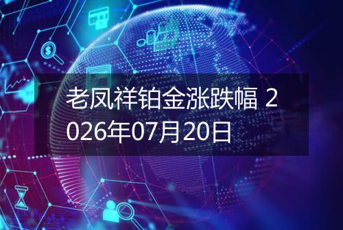老凤祥铂金涨跌幅 2026年07月20日