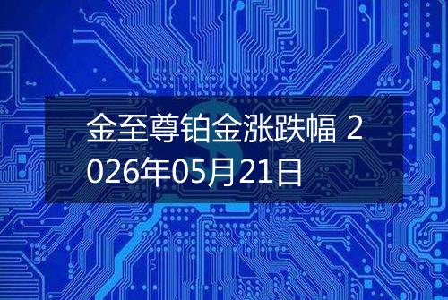 金至尊铂金涨跌幅 2026年05月21日