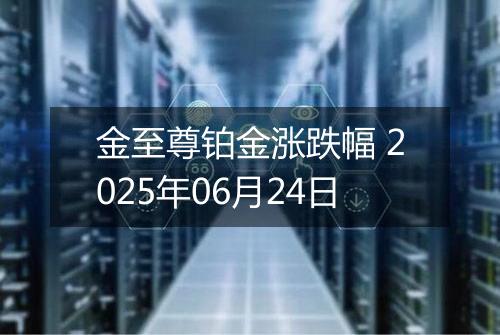 金至尊铂金涨跌幅 2025年06月24日