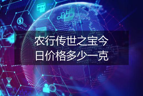 农行传世之宝今日价格多少一克