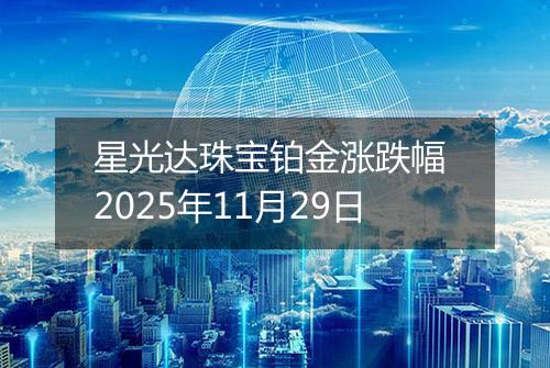 星光达珠宝铂金涨跌幅 2025年11月29日