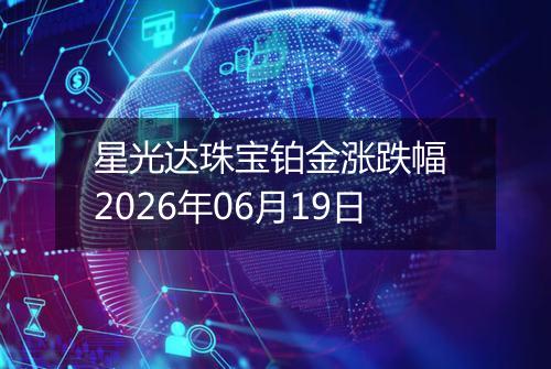 星光达珠宝铂金涨跌幅 2026年06月19日