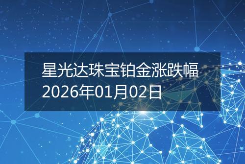 星光达珠宝铂金涨跌幅 2026年01月02日