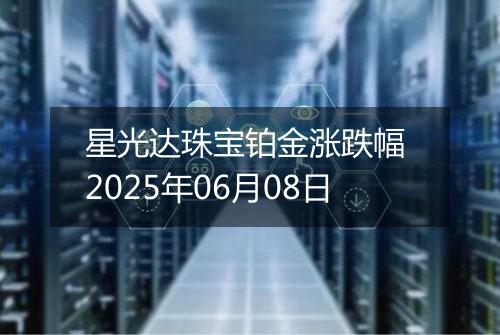星光达珠宝铂金涨跌幅 2025年06月08日