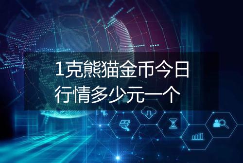 1克熊猫金币今日行情多少元一个