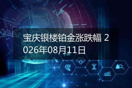 宝庆银楼铂金涨跌幅 2026年08月11日