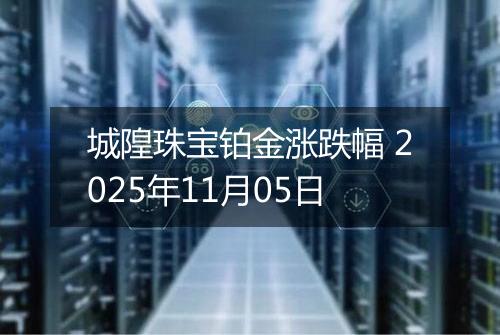 城隍珠宝铂金涨跌幅 2025年11月05日