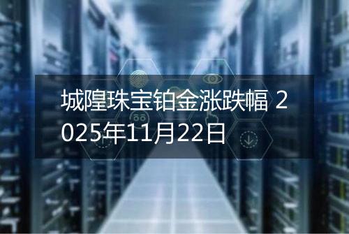 城隍珠宝铂金涨跌幅 2025年11月22日