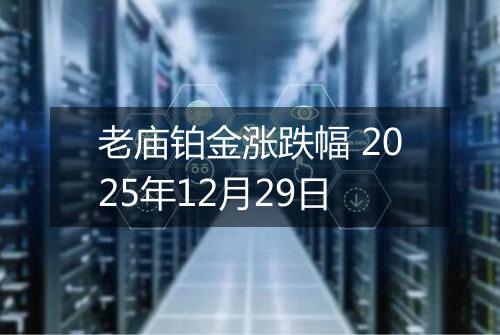 老庙铂金涨跌幅 2025年12月29日