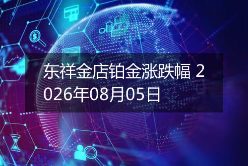 东祥金店铂金涨跌幅 2026年08月05日