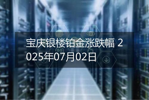 宝庆银楼铂金涨跌幅 2025年07月02日